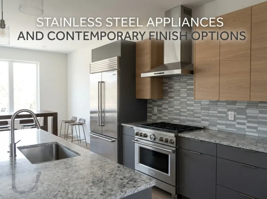 Stainless Steel Appliances And Contemporary Finish Options