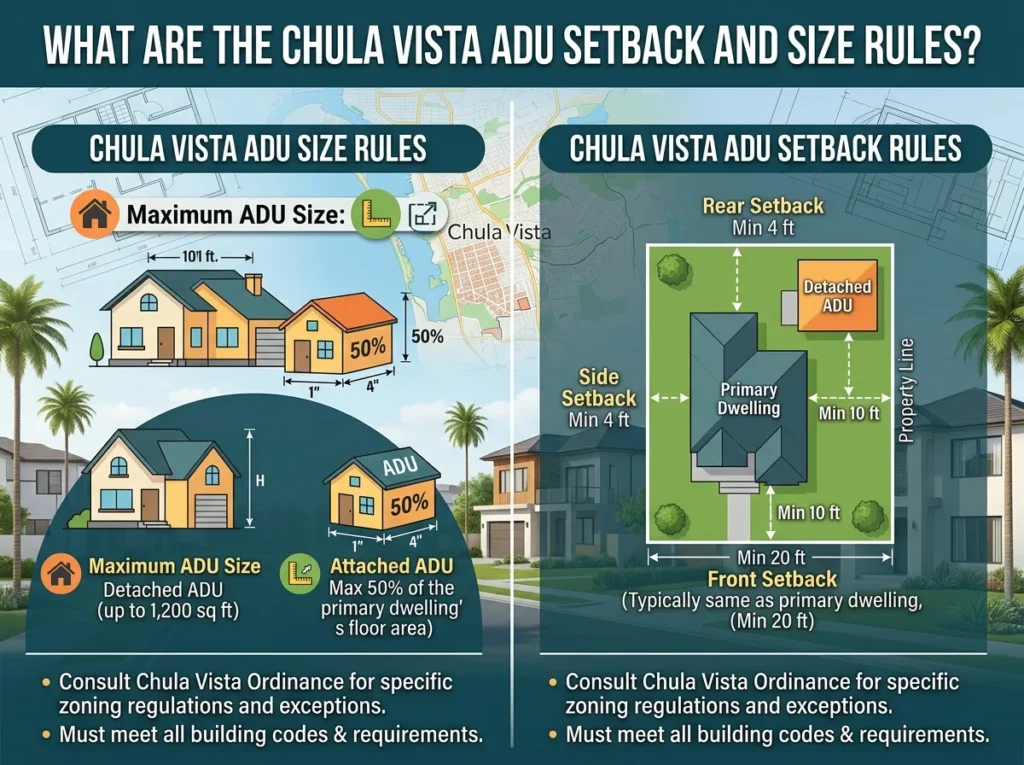 What Are the Chula Vista ADU Setback and Size Rules?