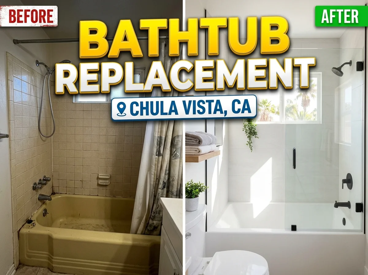 Bathtub Replacement in Chula Vista, CA Modern Solutions for Outdated Bathrooms
