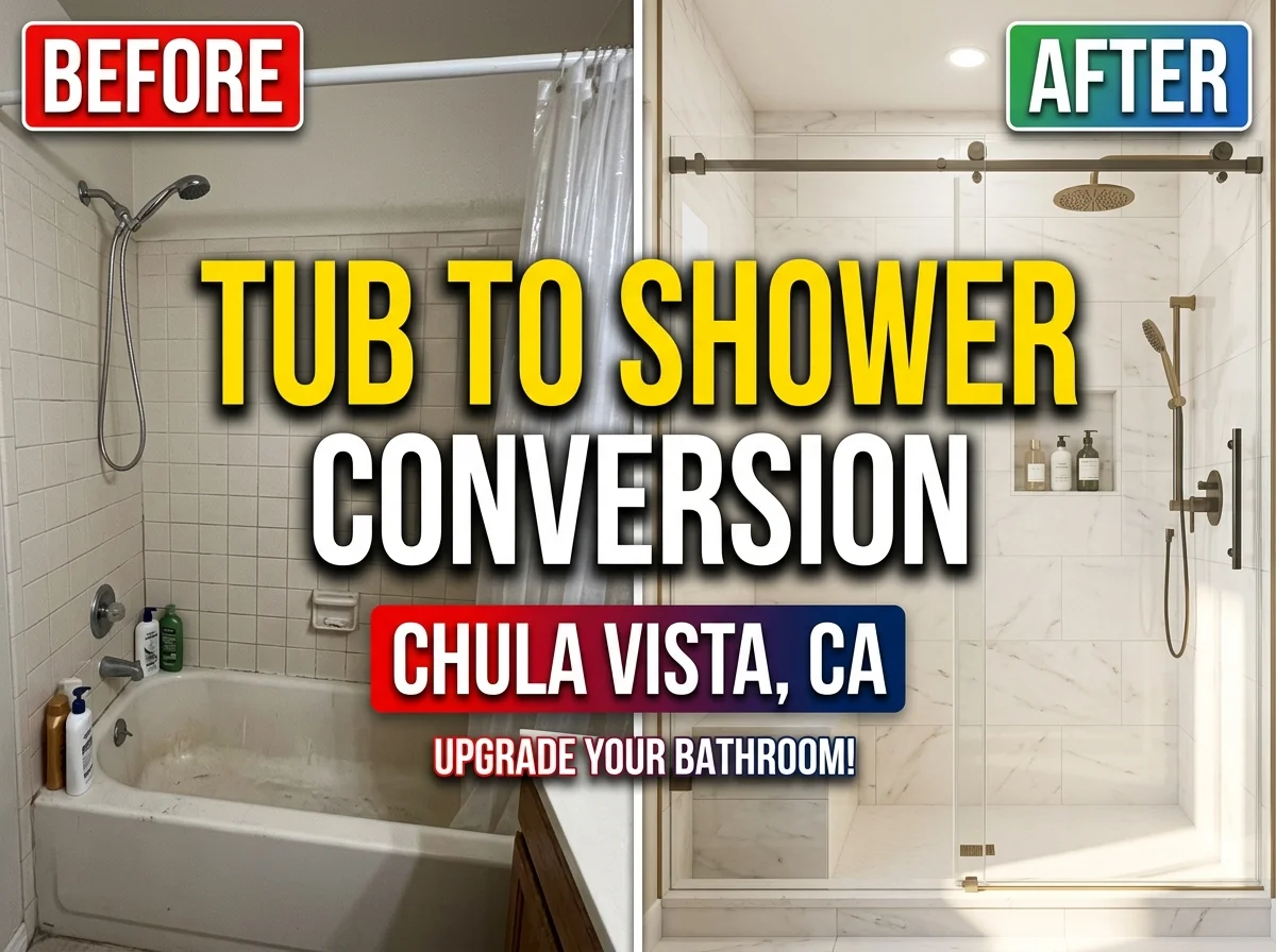 Tub to Shower Conversion in Chula Vista, CA: Upgrade Your Bathroom for Better Comfort and Style